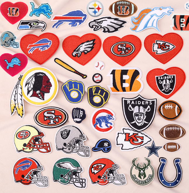 002PatchesAdhesive Chenille Patches gliter Patches Embroidered Iron on Patches