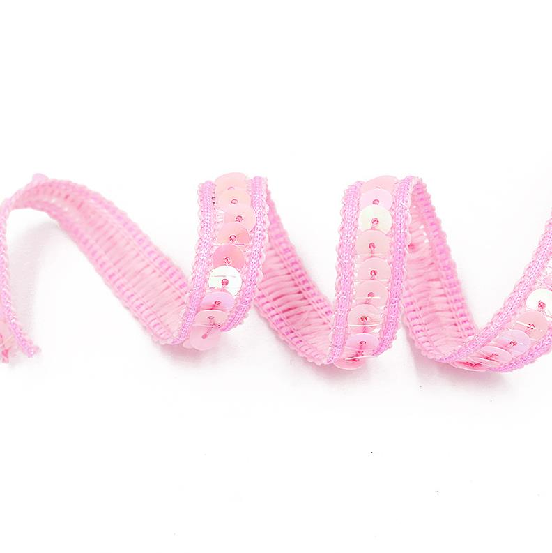 HB008 Sequins Ribbon Lace Trim 10 yards 13mm Sequin Fabric For Dress Clothes Headdress Bridal Sewing Accessories DIY