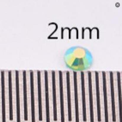 RH006 Rhinestone crystal rainbow Flatback Round silver back mermaid color nail article Nails Grooming