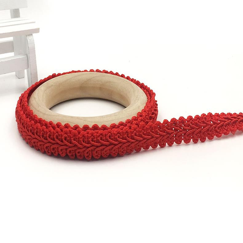 HB009 Polyester Lace Trim Ribbon Centipede 10 Yards 12mm Braided Lace DIY Craft Sewing Accessories Wedding Decoration Fabric Curve Lace
