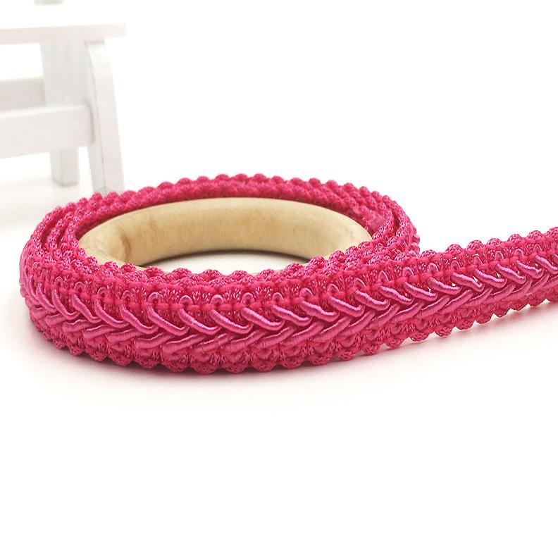 HB009 Polyester Lace Trim Ribbon Centipede 10 Yards 12mm Braided Lace DIY Craft Sewing Accessories Wedding Decoration Fabric Curve Lace