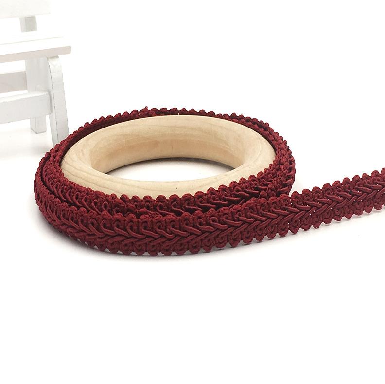 HB009 Polyester Lace Trim Ribbon Centipede 10 Yards 12mm Braided Lace DIY Craft Sewing Accessories Wedding Decoration Fabric Curve Lace