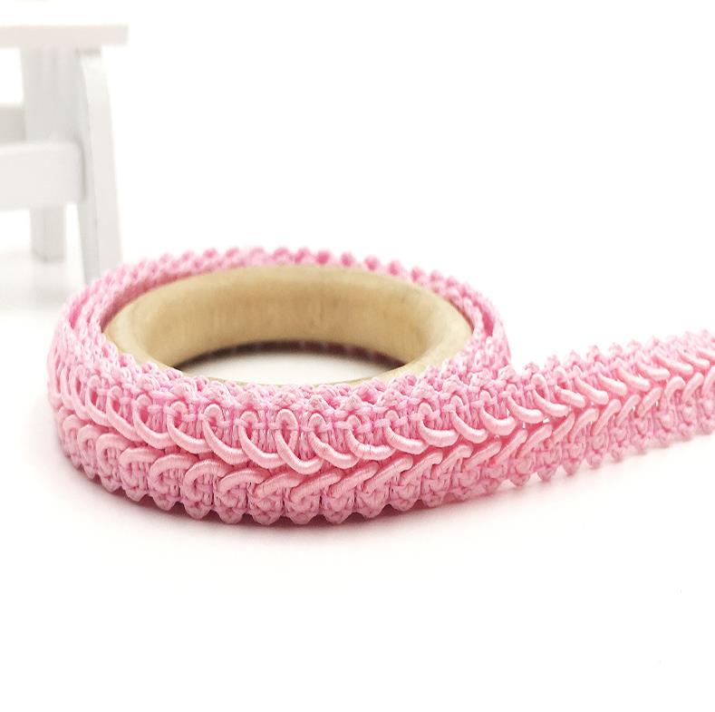HB009 Polyester Lace Trim Ribbon Centipede 10 Yards 12mm Braided Lace DIY Craft Sewing Accessories Wedding Decoration Fabric Curve Lace