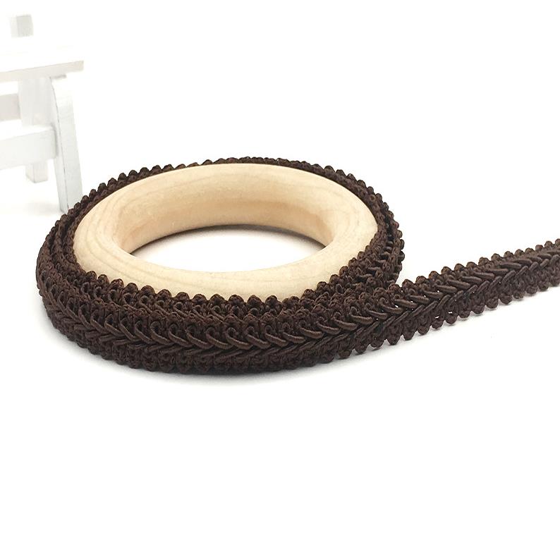 HB009 Polyester Lace Trim Ribbon Centipede 10 Yards 12mm Braided Lace DIY Craft Sewing Accessories Wedding Decoration Fabric Curve Lace