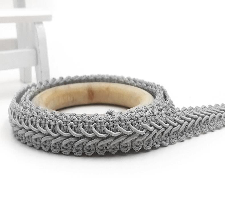 HB009 Polyester Lace Trim Ribbon Centipede 10 Yards 12mm Braided Lace DIY Craft Sewing Accessories Wedding Decoration Fabric Curve Lace
