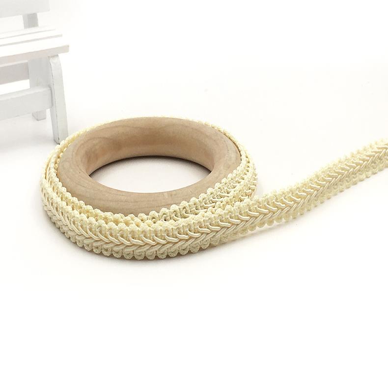 HB009 Polyester Lace Trim Ribbon Centipede 10 Yards 12mm Braided Lace DIY Craft Sewing Accessories Wedding Decoration Fabric Curve Lace