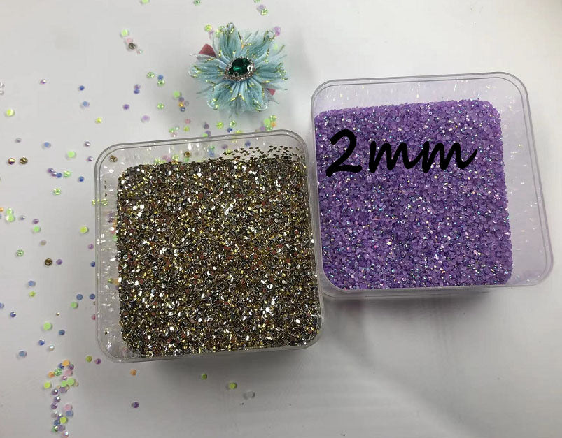 RH007 Rhinestone Soldier Nail Art Crystal Flatback Round Nails Grooming