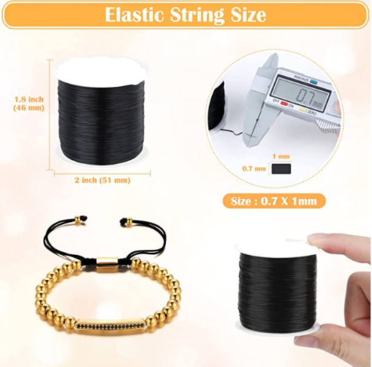 RP030 ZLT 0.6 0.8 1mm Elastic Bracelet String Cord Stretch Bead Cord for Jewelry Making and Bracelet Making