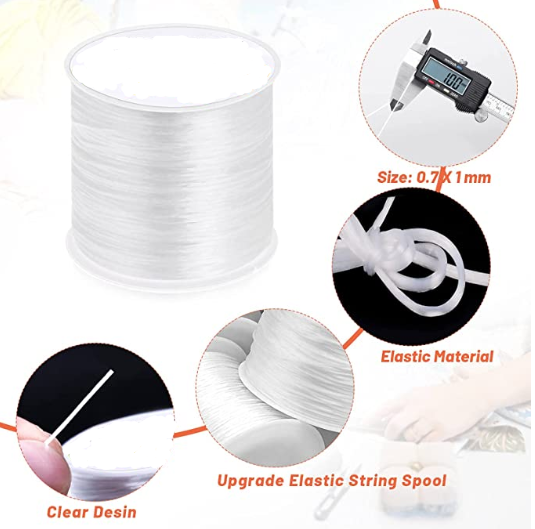 RP030 ZLT 0.6 0.8 1mm Elastic Bracelet String Cord Stretch Bead Cord for Jewelry Making and Bracelet Making