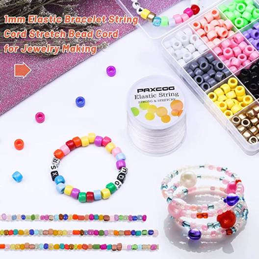 RP030 ZLT 0.6 0.8 1mm Elastic Bracelet String Cord Stretch Bead Cord for Jewelry Making and Bracelet Making