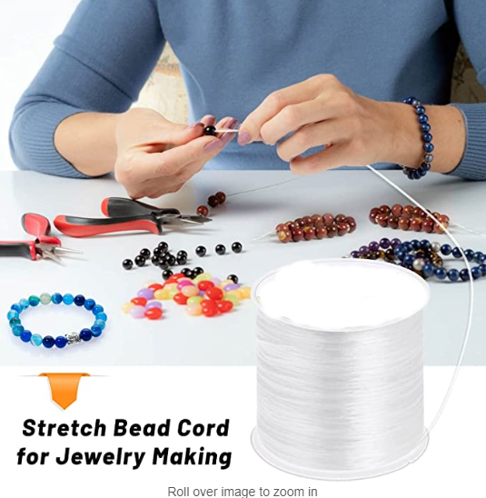 RP030 ZLT 0.6 0.8 1mm Elastic Bracelet String Cord Stretch Bead Cord for Jewelry Making and Bracelet Making
