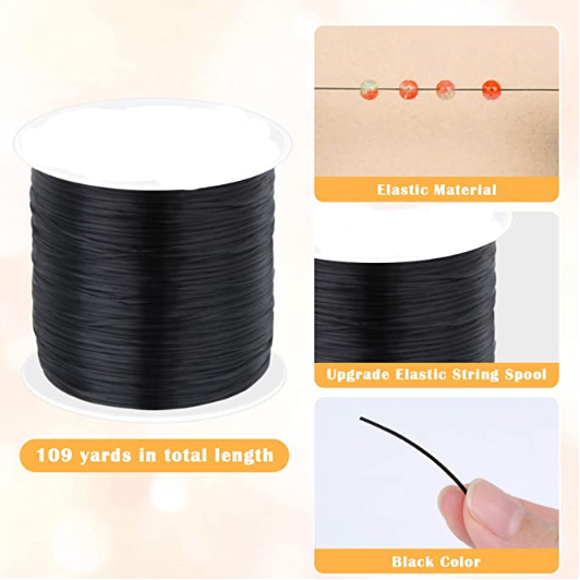 RP030 ZLT 0.6 0.8 1mm Elastic Bracelet String Cord Stretch Bead Cord for Jewelry Making and Bracelet Making