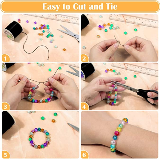 RP030 ZLT 0.6 0.8 1mm Elastic Bracelet String Cord Stretch Bead Cord for Jewelry Making and Bracelet Making