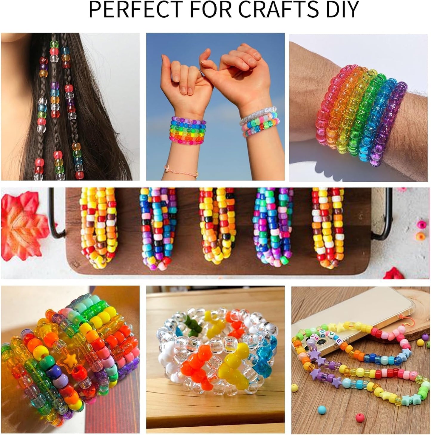 5 Boxes Bracelet Making Kit Beads, 96 Colors 3500Pcs  Beads for Bracelets with 800Pcs Letter Bead Friendship Bracelet