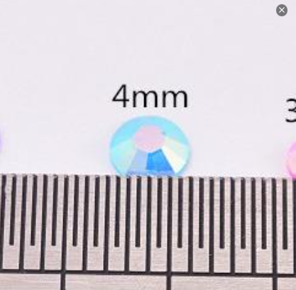 RH001 Rhinestones non-AB Color Nail Art Crystal Flatback Round silver bottom solid color