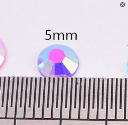 RH001 Rhinestones non-AB Color Nail Art Crystal Flatback Round silver bottom solid color