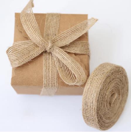 HB006 Natural Vintage Jute 10yards 6mm-38mm  Burlap Ribbon For Weddings Belt Strap Floristry Party Christmas Decoration DIY Gift Packing