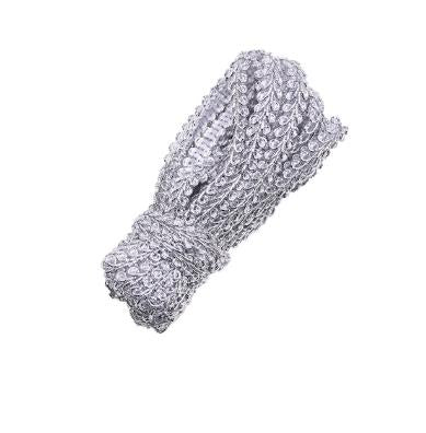 HB004 Lace Trim Ribbon 10m/lot Gold Silver Centipede Braided Lace DIY Craft Sewing Accessories Wedding Xmas Decor Fabric Curve Lace