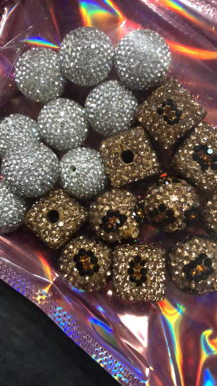 048 Crystal Rhinestone 16mm Clay Beads Clay Pave Disco Ball Clay Beads for Jewelry Making