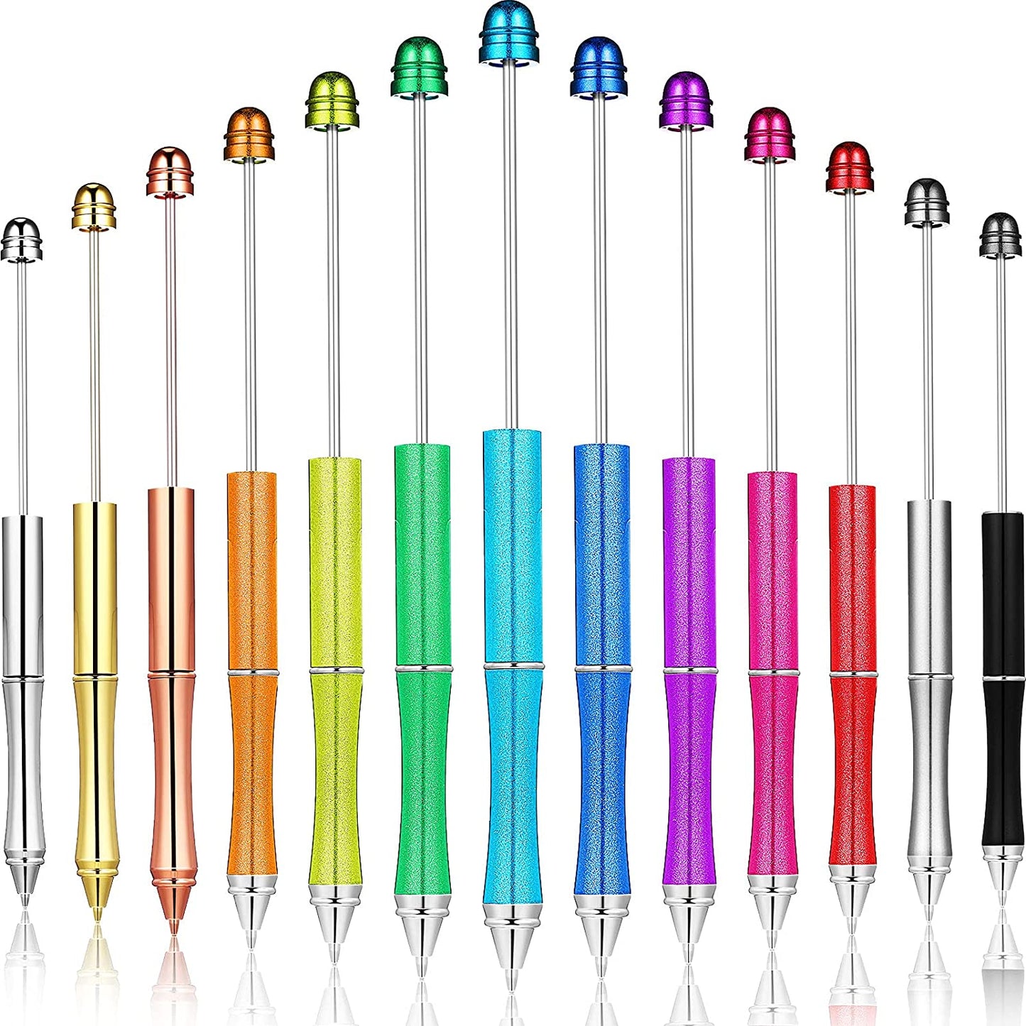 041 Beadable Pen Bulk Bead Ballpoint Pen Shaft Black Ink Beaded Pens