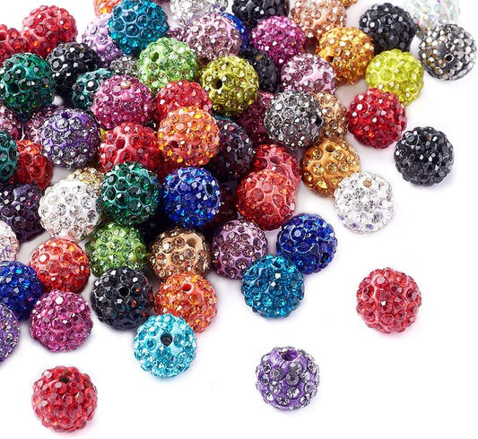 048 Crystal Rhinestone 16mm Clay Beads Clay Pave Disco Ball Clay Beads for Jewelry Making