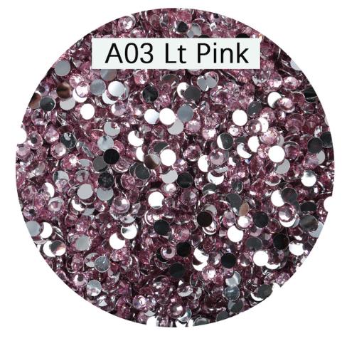 RH001 Rhinestones non-AB Color Nail Art Crystal Flatback Round silver bottom solid color