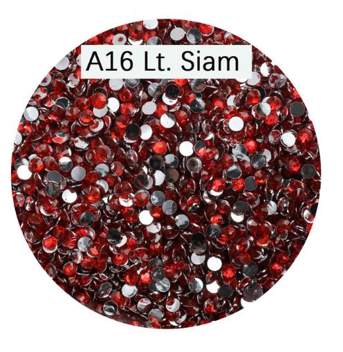 RH001 Rhinestones non-AB Color Nail Art Crystal Flatback Round silver bottom solid color