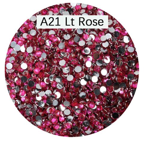 RH001 Rhinestones non-AB Color Nail Art Crystal Flatback Round silver bottom solid color