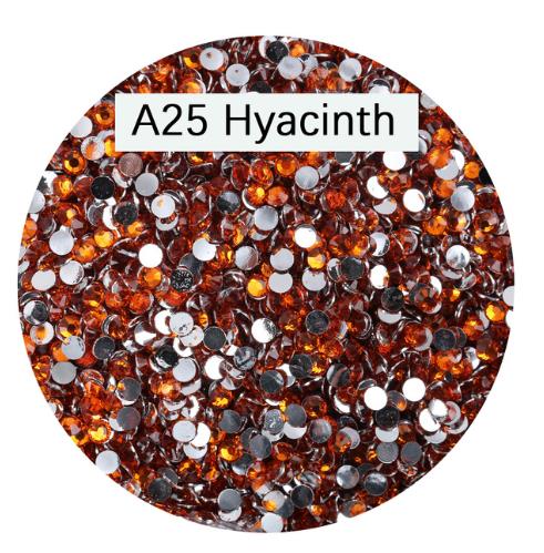 RH001 Rhinestones non-AB Color Nail Art Crystal Flatback Round silver bottom solid color