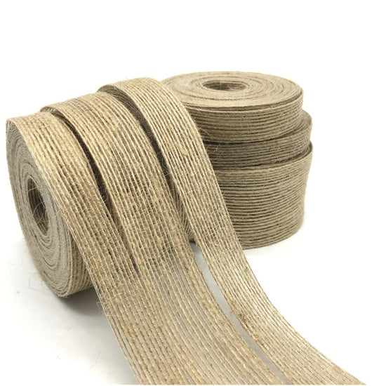 HB006 Natural Vintage Jute 10yards 6mm-38mm  Burlap Ribbon For Weddings Belt Strap Floristry Party Christmas Decoration DIY Gift Packing