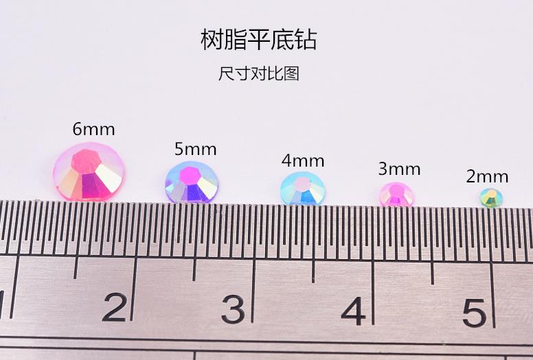 RH001 Rhinestones non-AB Color Nail Art Crystal Flatback Round silver bottom solid color